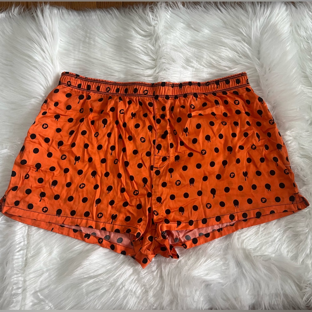 Victoria's Secret Orange Polka Dot Halloween Pajama Shorts